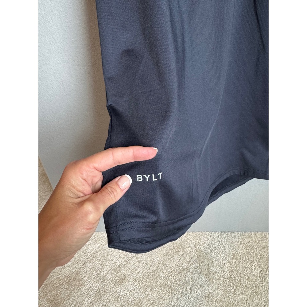 BYLT Drop Cut Executive Polo Mens XL Black Short Sleeve Pocket Performance Shirt - Picture 5 of 11